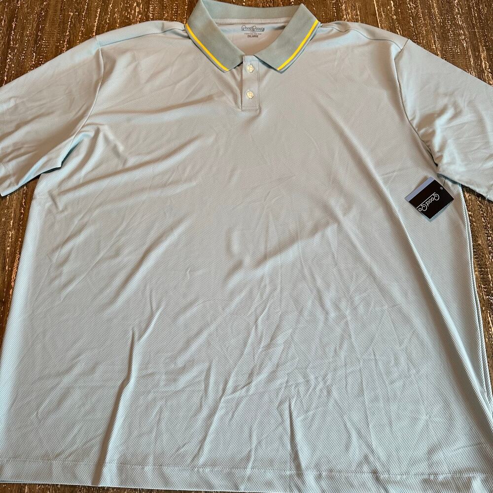 NWT Good Good Golf Great Round Textured Performance Polo Shirt Men’s Size 2XL